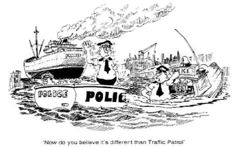police boat cartoon copy