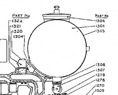 Enlargement of part of general arrangement drawing