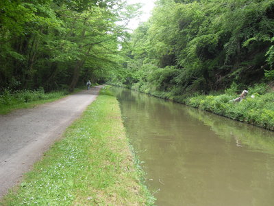 a typical view of the tow path with long glides and very little traffic.